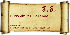 Budaházi Belinda névjegykártya